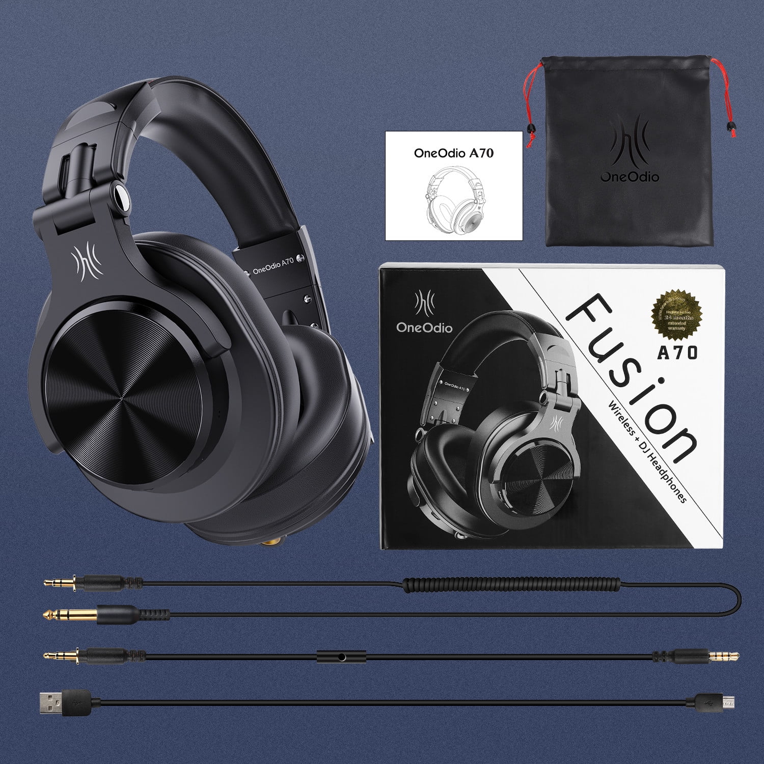 OneOdio Over-Ear Bluetooth Headphones with Mic, Wireless & Wired Dual-Mode , 72 H Paytime