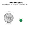 thumbnail image 5 of SuperJeweler 1/2 Carat Emerald Stud Earrings for Women in 14 Karat White Gold Filled , Elegant Emerald Earrings for Women, Classic Stud Earrings, 5 of 7