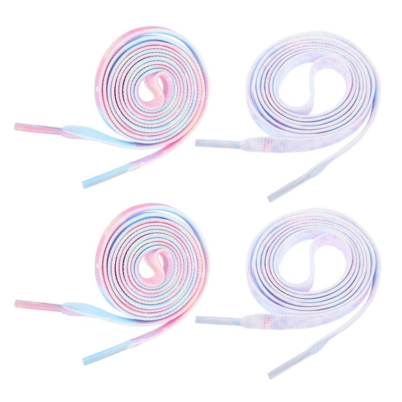 Zehuanyu 2 Pairs Flat Shoe Laces Girls for Sneakers Colored Shoelaces Tie