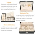 thumbnail image 2 of Jewelry Organizer – Elegant and Refined Travel Jewelry Case for Rings, Necklaces, Earrings –Simple Jewelry Organizer Box for Women– Black, 2 of 7