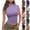 Purple, variant on GERsome Women's Tank Tops Crewneck Slim-Fit Sleeveless T-Shirt Solid Color Stretchy Bodycon Basic Tee Tops S-2XL