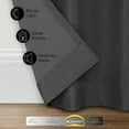 thumbnail image 6 of Eclipse Fresno Solid Color Room Darkening Rod Pocket Back Tab Window Curtain Panel, Brown, 52x95, 6 of 8