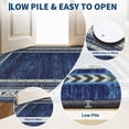 thumbnail image 4 of Garvee 2'x6' Modern Bordered Runner Rug Vintage Floral Rug with Non Slip Backing, Soft Washable Accent Carpet for Hallway Bedroom Kitchen, Blue, 4 of 7