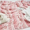 thumbnail image 3 of Dreamscene Large Nordic Sherpa Flannel Fleece Blanket Faux Fur Soft Warm Throw Over Christmas Snow - Blush Pink White, 60" x 70", 3 of 5