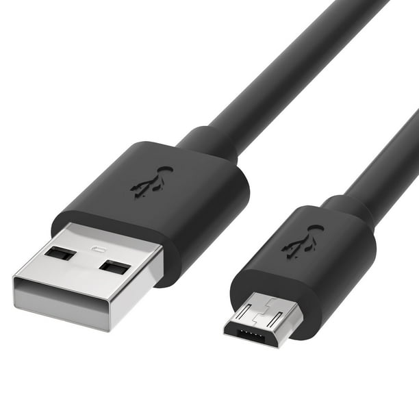 SUMACLIFE Black Micro USB B Plug) Data Cable Android Phone, etc (3 Pack) - Walmart.com