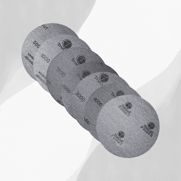TruCut Sanding Pads | 6 pack | 500, 1000, 1500, 2000, 3000, P500D grit | 6"