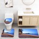 thumbnail image 1 of ABPHQTO Waikiki Sun se levanta sobre Diamond Hawaii Juego de alfombras de baño de 3 piezas Alfombra de baño Alfombra de contorno y tapa de inodoro ABPHQTO Cont-CHAPPLE-29532, 1 of 2