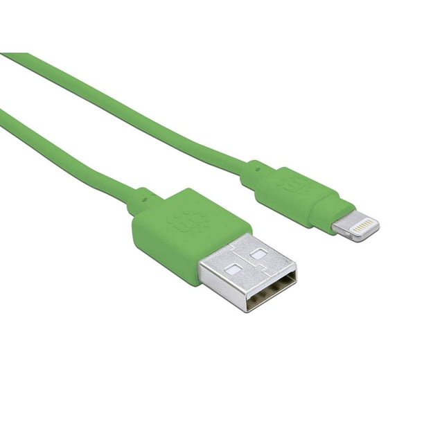 Cable Manhattan de USB a Lightning de 1m. Color Verde. Manhattan 394215