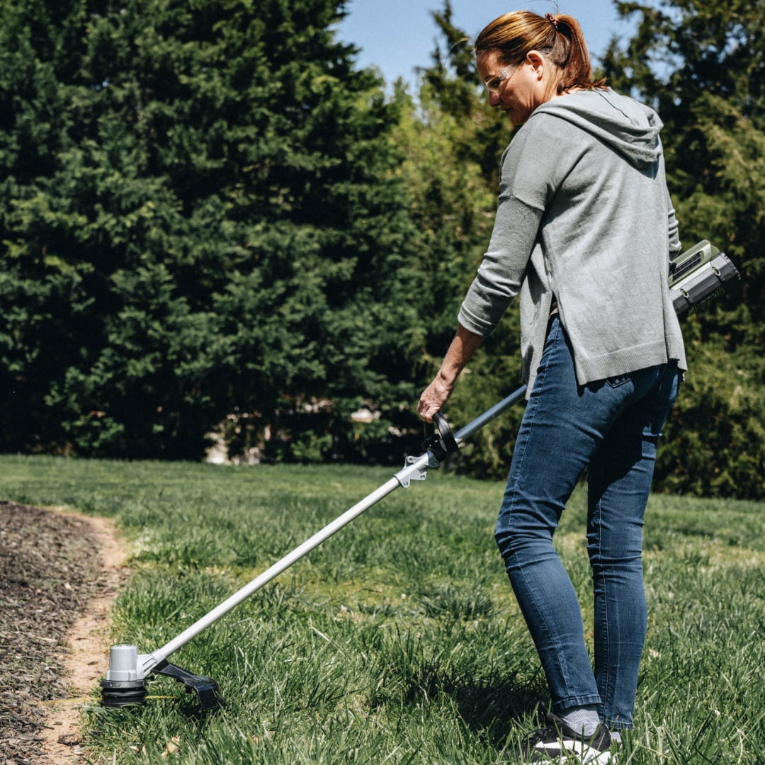 Green Machine 62V Cordless String Trimmer 16" Cut Path with 2.5 Ah Battery and Charger