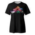 thumbnail image 4 of PMUYBHF T-Shirt à Manches Courtes Imprimé pour Femmes Printemps Été Vacances Col Rond 1424 TG, 4 of 5