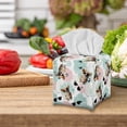 thumbnail image 3 of ZUXONGSY Corgi Square Tissue Box Covers Flower Pack of 2 Modern PU Leather Tissue Holder Decorative Holder Organizer Removable Tissue Box Cover for Children Birthday Gifts, 3 of 7