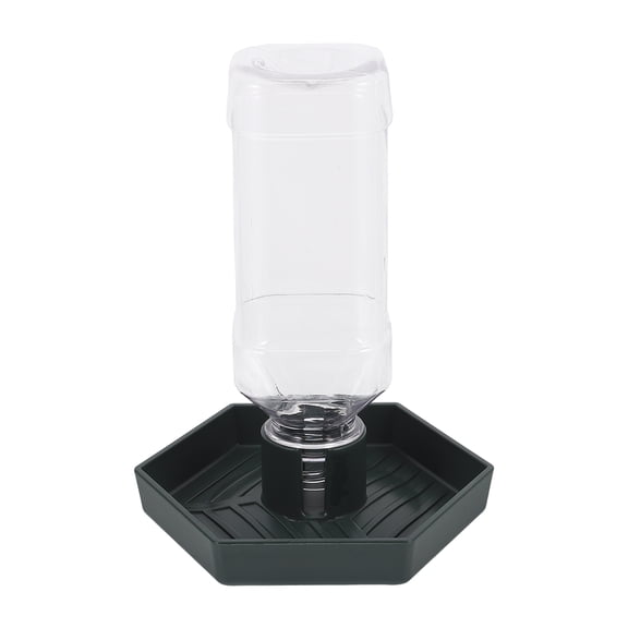 MEIBUTYUP Durable Dark Green ABS Reptile Water Dispenser Convenient Water Dish for Tortoise