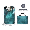 thumbnail image 2 of Yayeee Freestanding Laundry Hamper with Handle Collapsible Large Storage Basket for Clothes, Magical Forest, 2 of 7