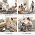 thumbnail image 2 of ICEANT 2'x3' Non-Slip Doormat with Gripper, Boho Vintage Style Area Rug Machine Washable Aesthetic Throw Carpet for Bedroom Living Room, Black, 2 of 6