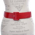 thumbnail image 2 of Women's High Waist Patent Leather Wide Fashion Square Belt, 2 of 3