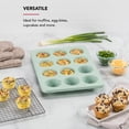 thumbnail image 5 of KitchenAid 12-Cup Aluminized Steel Nonstick Cupcake Pan and Muffin Tin, Pistachio Green, 5 of 8