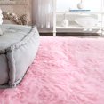 thumbnail image 3 of nuLOOM Cloud Faux Sheepskin Soft & Plush Shag Area Rug, 7' 6" x 9' 6", Pink, 3 of 4