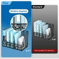 thumbnail image 4 of INTIGE Desktop Organizers with 5 Vertical Compartments Rack, File Storage for Office, Home Workspace, Black Plus, 4 of 6