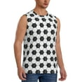 thumbnail image 2 of Uemuo Soccer Pattern Men's Sleeveless T-Shirt,Muscle Athletic Tank Top, Moisture-wicking Quick-dry Breathable Classic Tee Top for Gym Run Outdoor Sports-XX-Large, 2 of 8