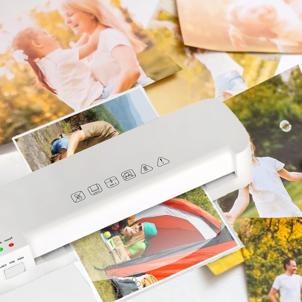 Laminator, A4 Laminator Machine, 9 inch Laminator Hot & Cold Thermal Laminator For Home Office School Business Use With Paper Trimmer and Corner Rounder