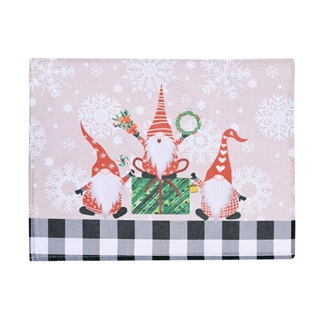 

Outdoor Place Mates Small round Table Mats Christmas Decoration Cute Creative Forest Man Placemat Old Man Insulated Placemat Dining Table Mats with