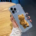 thumbnail image 5 of Cartoon Bear Transparent Phone Case For iPhone 15 14 13 12 11Pro Max Mini XS X XR 7 8 Plus SE2022 Luxury Shockproof Soft Cover Transparent C299 iPhone 12 Pro, 5 of 5