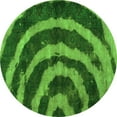 thumbnail image 1 of Ahgly Company Indoor Round Abstract Green Modern Area Rugs, 3' Round, 1 of 4