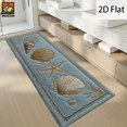 thumbnail image 2 of 2D Flat, 2D Flat, 1pc a Flat Starfish And Shell Design Anti-Slip Mat Made of Flannel, Featuring a Soft Plush Texture. Ideal for Use in Bathrooms, Doorways, Kitchens, Living Rooms, 2 of 14