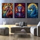 thumbnail image 5 of Pintura en lienzo de vidrieras de dragones de anime, carteles e impresiones de arte pop de dragones coloridos abstractos, arte de pared, decoración del hogar, cuadros, 5 of 5
