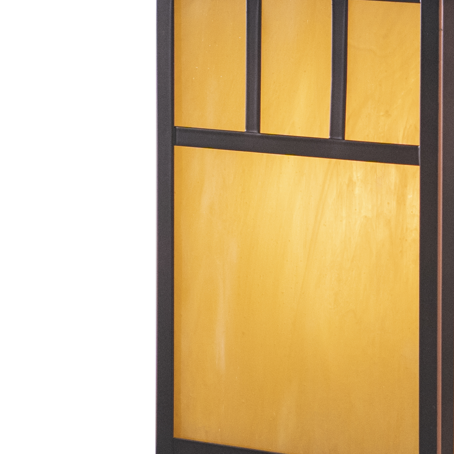 Vaxcel Mission 1L Bronze Outdoor Rectangle Post Light Honey Glass