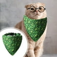 thumbnail image 2 of FYTPOV Shamrock Printed Dog Bandana, Felt Pet Scarf Bibs for Dogs Cats, Adjustable Pet Supplies for Small Medium Large Dog Puppy Cat Pet, 2 of 5
