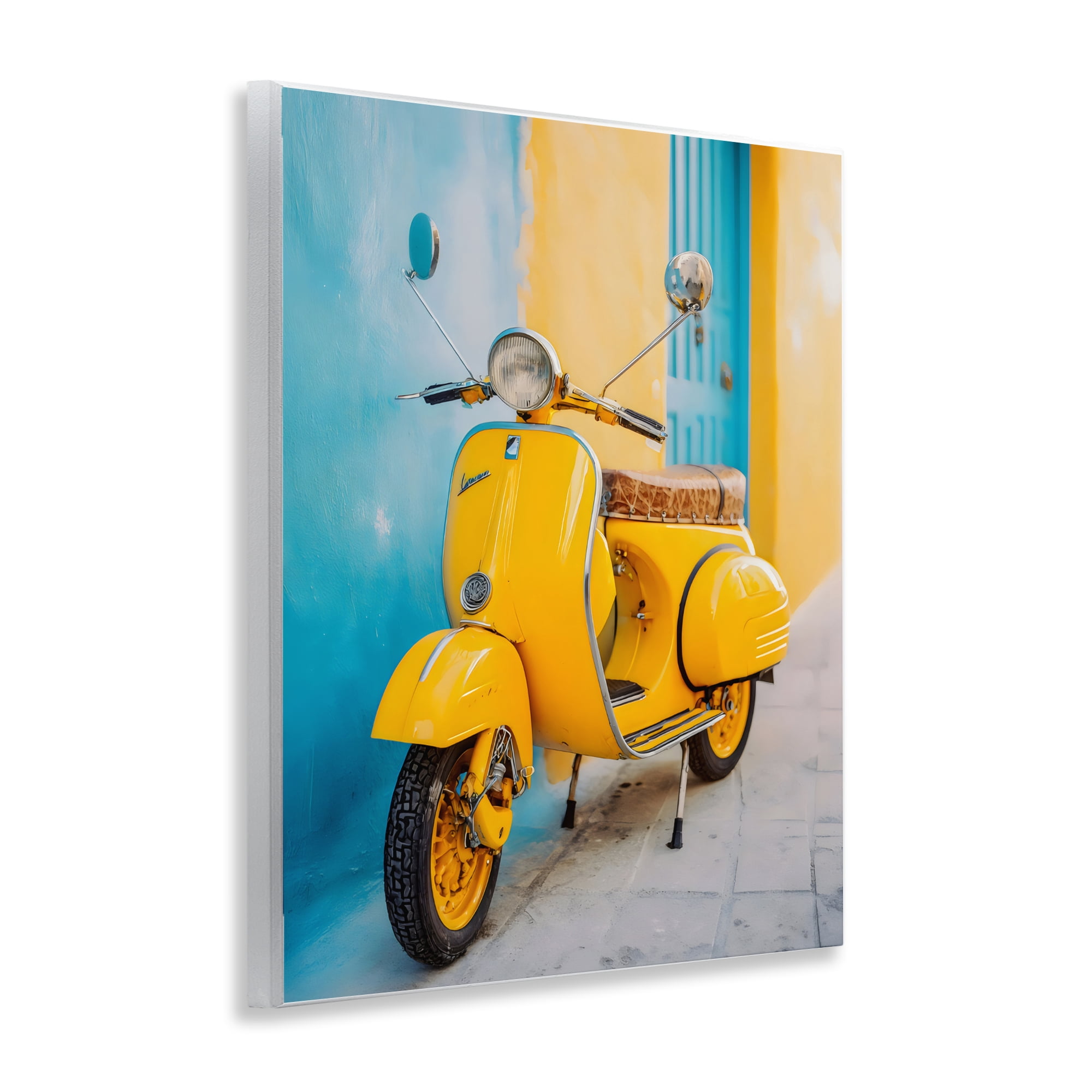 Stupell Industries Sunny Ride Vintage Moped Wall Plaque Art, design by Franklyn Gregory