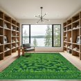thumbnail image 2 of ODIKA 3'x5' Machine Washable Non-Slip Area Rug, Traditional Dark Green High Traffic Rug, Green, 1050587, 2 of 7