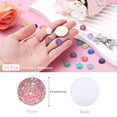 thumbnail image 2 of Uxcell 60 Pcs Rhinestone Flat Back Faux Druzy Crystal Diamonds Resin Embellishments Trims Beads for Jewelry Making Crafts, Pink, 2 of 7