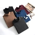 thumbnail image 2 of Ropa interior de invierno con cuello cálido sin costuras para hombres de mediana edad y mayores, ropa exterior para hombres, camiseta de una sola pieza, protección para el cuello con base de manga, 2 of 5