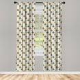 thumbnail image 3 of Pastel Curtains 2 Panels Set, Repeating Style Tender Colorful Rounds with Animal Print Modern Creative Art, Window Drapes for Living Room Bedroom, 56"W X 95"L, Cream Multicolor, by Ambesonne, 3 of 5