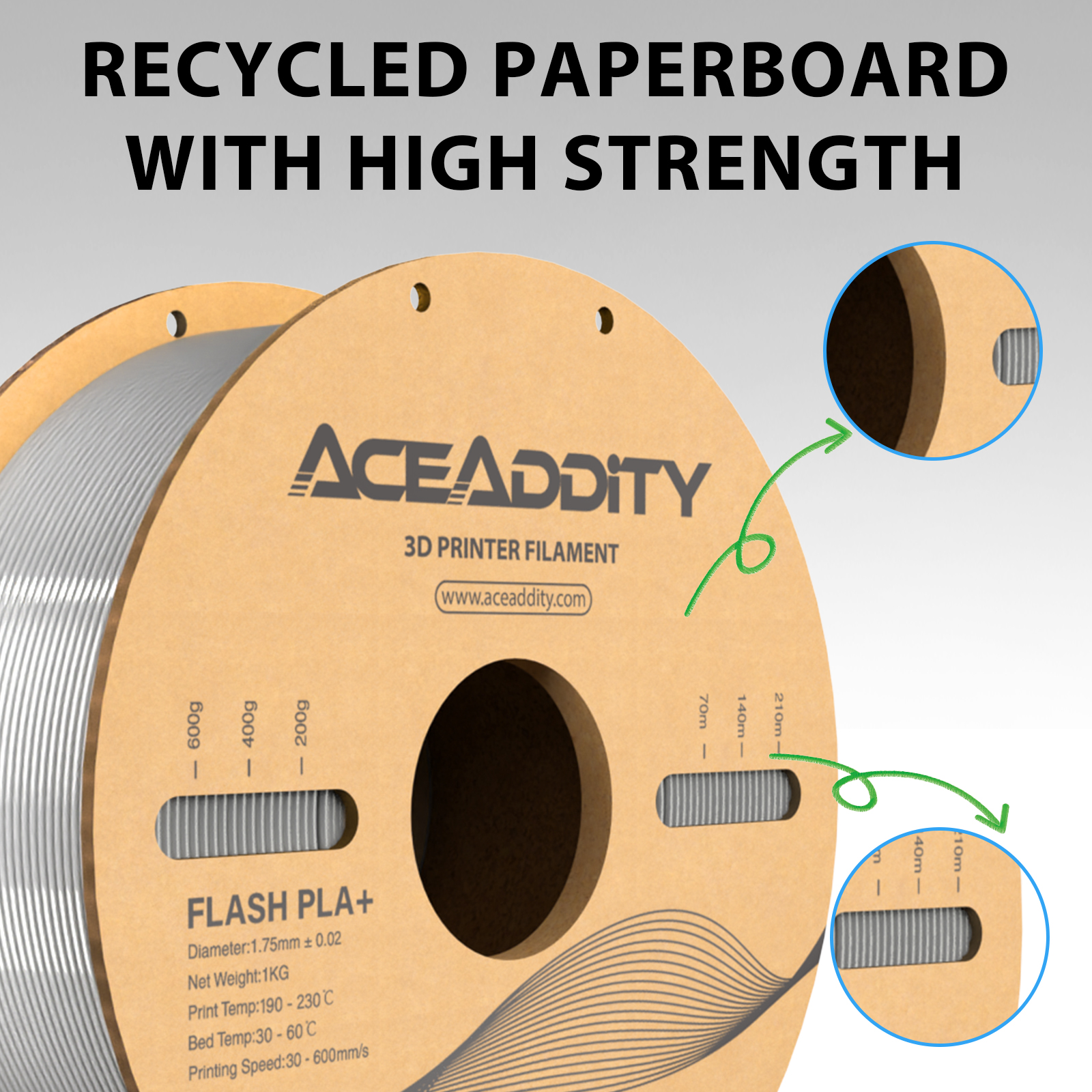 Aceaddity 3D printing supplies,Dimensional +/-0.02mm 2 3d Material 3d Hines Dimensional Suitable Most Of Printer Spool Suitable Most Material Eco-friendly Spool Eco-friendly Spool Suitable Of 3d - image 4 of 5