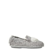 Dearfoams Girls Pile Closed Back w Heart Slippers