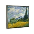 thumbnail image 3 of Stupell Industries Van Gogh Wheat Field with Cypresses Post Impressionist Painting Luster Gray Framed Floating Canvas Wall Art, 24x30, by Vincent Van Gogh, 3 of 5