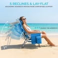 thumbnail image 3 of TLSUNNY Backpack Beach Chair Set of 2, Outdoor 5-Level Adjustable Folding Chair, w/ Cup Holder, Headrest, Storage Bag, Cooler Pouch, for Camping, 3 of 11