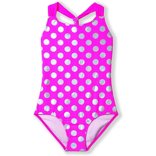 Girls Swimsuits One Piece Crossback Swimwear Beach Bathing Suit 314