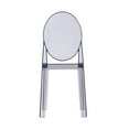 thumbnail image 2 of 2xhome Mid Century Modern Dining Room Side Chair, Clear Transparent Ghost Accent Armless Lounge Chair, Smoke, Set of 1, 1 piece, 2 of 8