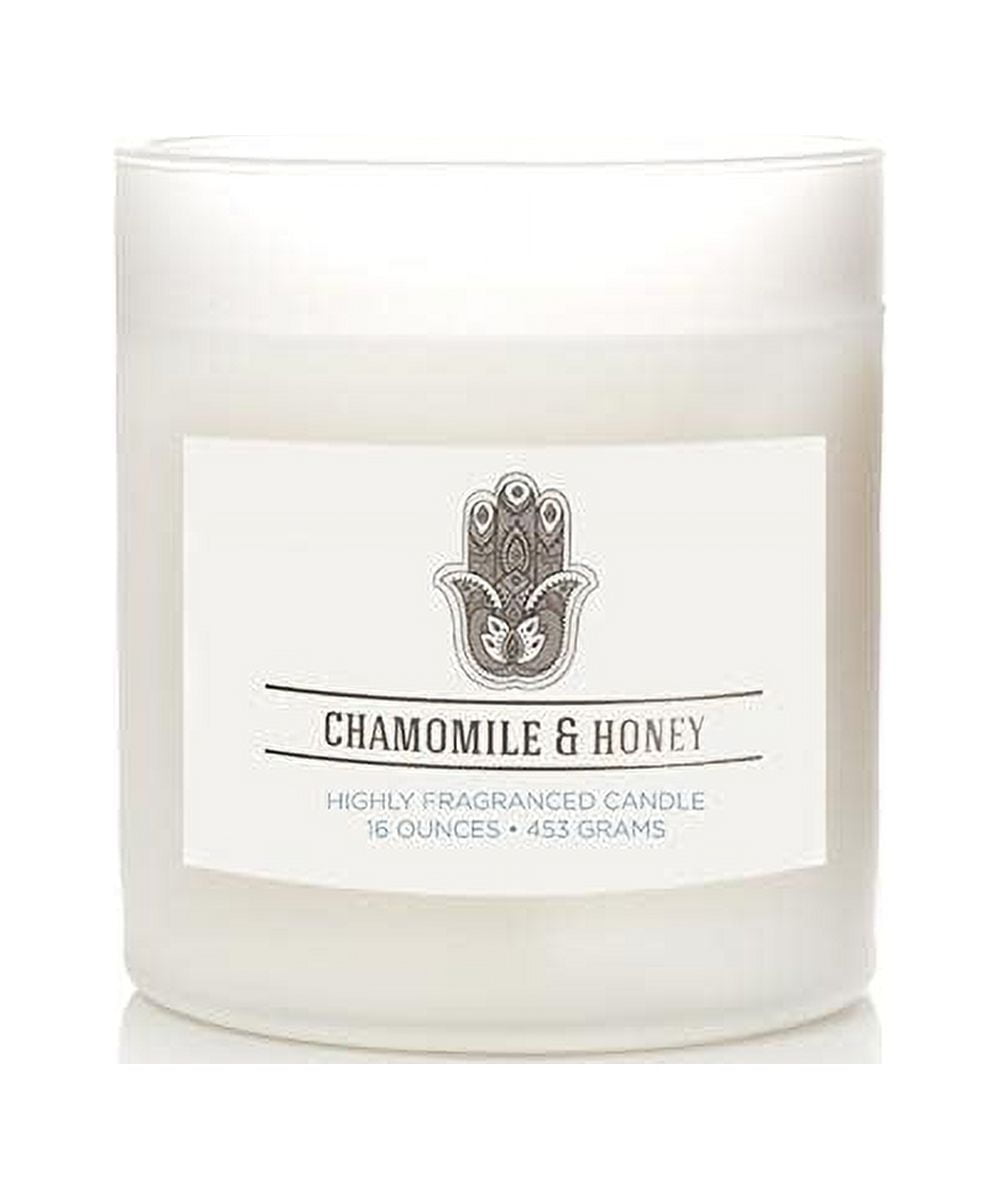 Colonial Candle Chamomile & Honey 16 oz Aromatherappy Candle, White