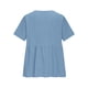 thumbnail image 5 of Craaazy Women's Casual V Neck Blouse, Solid Color Short Sleeve Button Down Shirt, Loose Fit Comfy Breathable Cotton Linen Tops for Daily Wear Gifts, 5 of 6