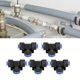 thumbnail image 4 of Empuje Neumático En Accesorios, Conector De Manguera En T Plástico Para Disposición De Tubería Neumática Medio De Gas Para Tuberías De Gas Natural Para Conexión De Gas ANGGREK Otros, 4 of 8