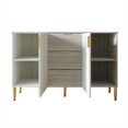 thumbnail image 6 of Castle Place Modern 45"L x 30"H Sideboard Accent Cabinet, Light Grey, 6 of 6