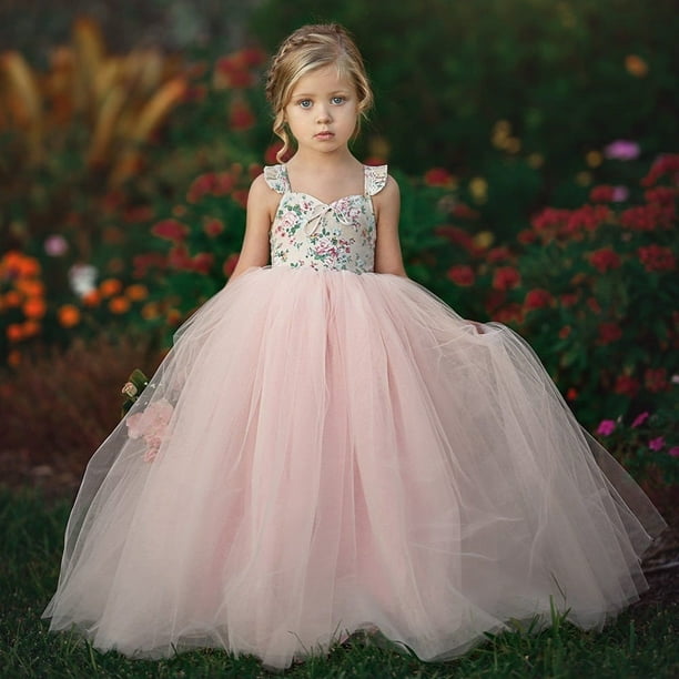 AAMILIFE Kids Dress for Girls Dresses for Party and Wedding Christmas  Clothing Princess Flower Tutu Dress Children Prom Ball Gown 