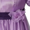 thumbnail image 6 of Women's Deluxe Lace Regency Dress Fairy Gauze Skirt Embellished with Purple Flowers, 6 of 10