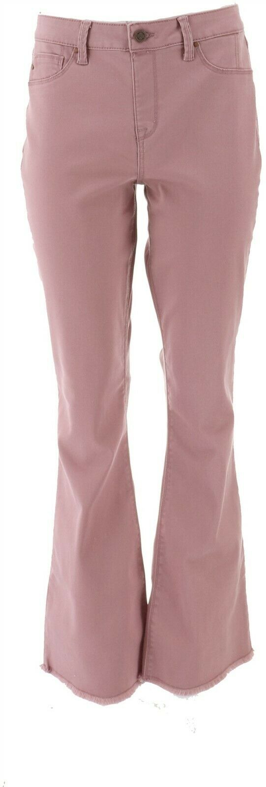 colored denim bootcut jeans