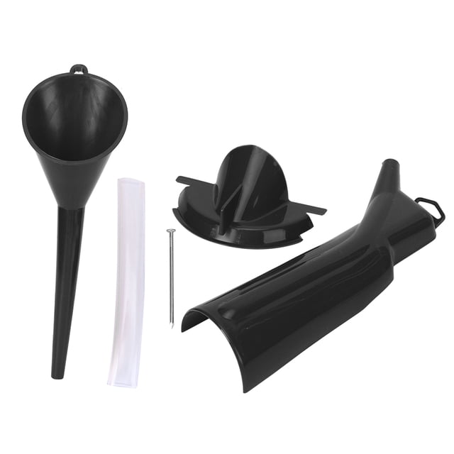 Juego de embudo de filtro de aceite sin goteo para motocicleta, accesorio práctico (negro) Jadeshay A